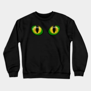 Cat Eyes Funny Halloween Costume Meme Holiday Tee Crewneck Sweatshirt